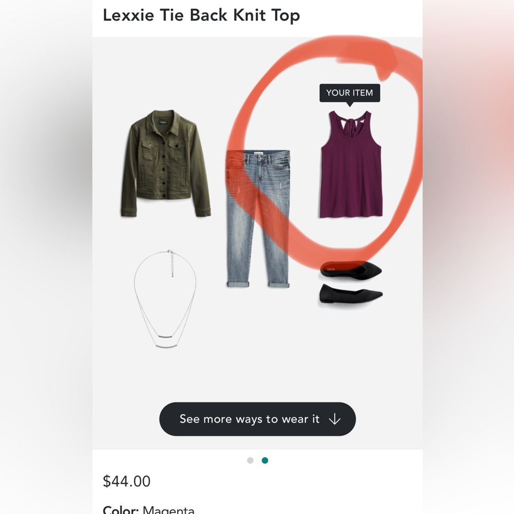 NWT Lexxie Tie Back Top